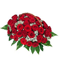 Basket with 35 roses