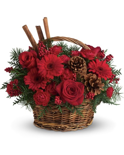 Christmas flowers from gerberas and roses