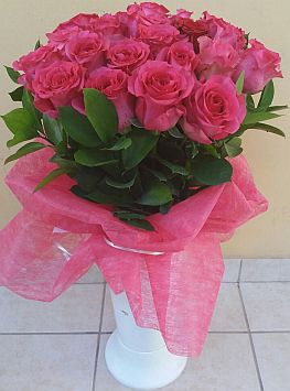 21 pink roses