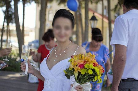 The bride with a bouquet