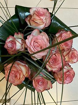 9 pink roses