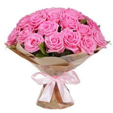 Μπουκέτο of 25 pink τριαντάφυλλα