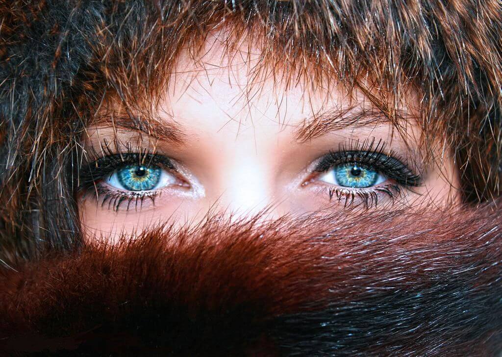 Russian woman eyes