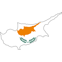 Cyprus flag map