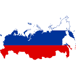 Russia flag map