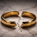 Обручальное кольцо расколото