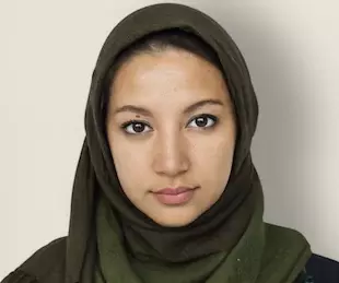 arabian woman face covered hijab