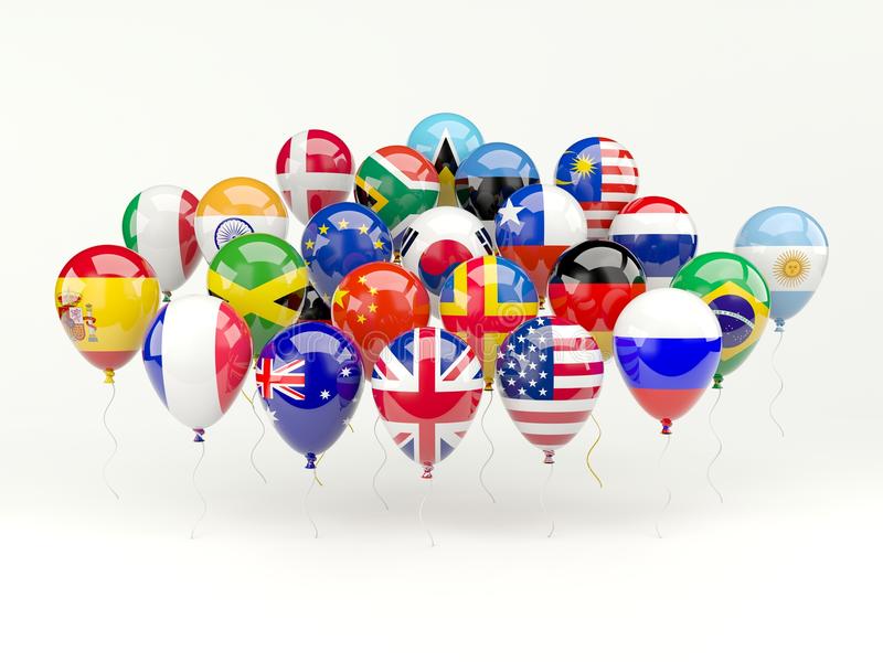 balloons with flags